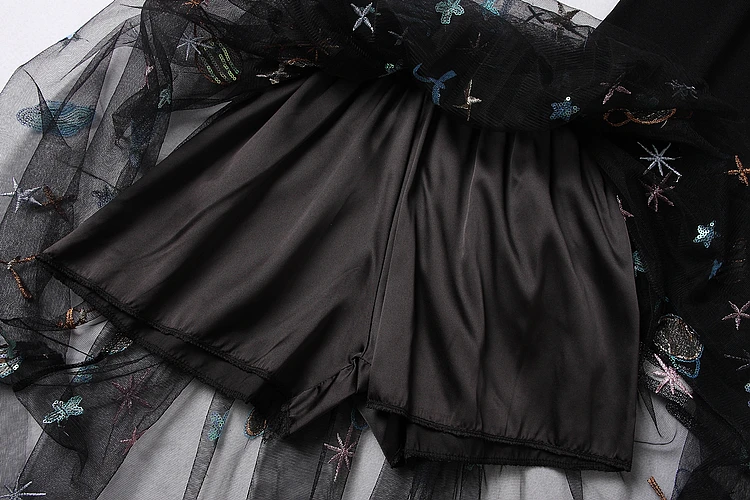 Женский комплект ALPHALMODA бант в стиле преппи свитер + кружевная юбка из 2 предметов