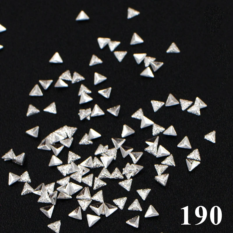 500 ⑤ упак. матовые металлические заклепки шпильки 3D прямоугольные Triagnle