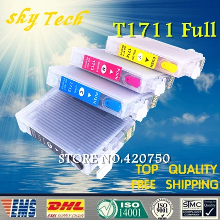 Картридж с полным заполнением чернил подходит для серии T1711 T1714 T1715 epson xp