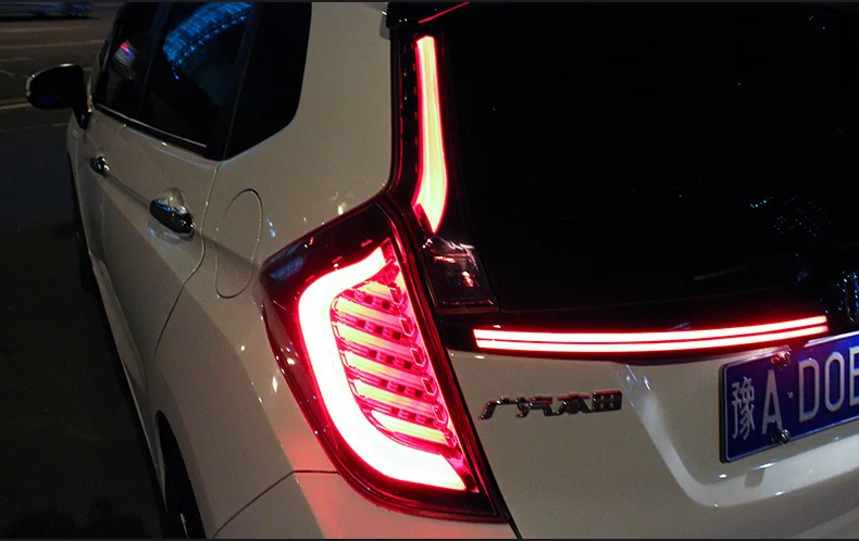 Автомобильный задний светильник s для Honda Jazz Fit- задний светильник s светодиодный задний светильник DRL+ тормозной сигнал весь комплект Высокое качество