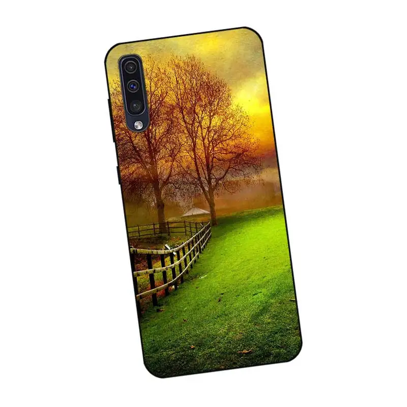 P138 Natural Black Silicone Case For Samsung Galaxy A6 A7 A8 A9 A10 A30 A40 A50 A60 A70 A80 A90 5G A20E Plus |