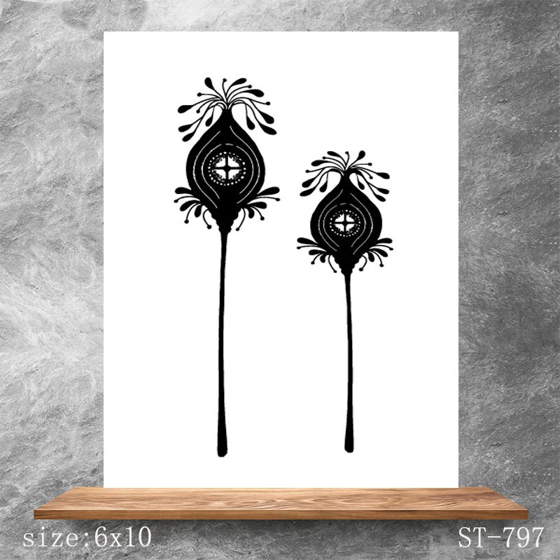 

ZhuoAng Mushroom house Transparent Seals for DIY scrapbooking photo album Clear Stamps