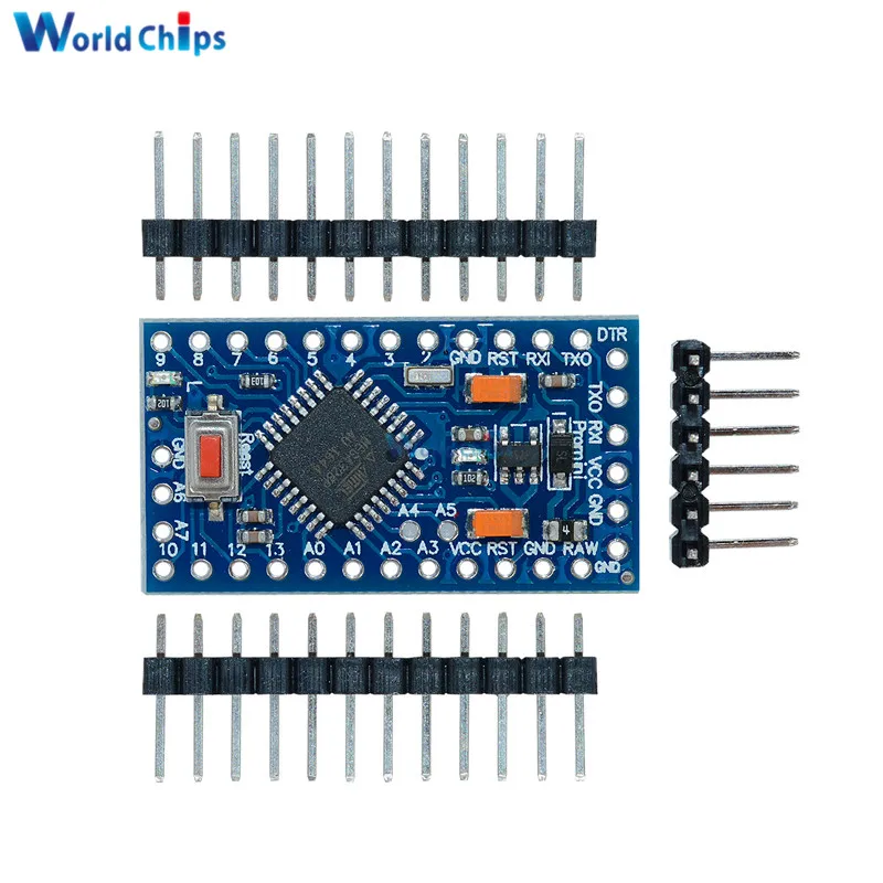 Плата модуль Pro Mini Atmega328 5 шт. 3 В 8 МГц для Arduino Nano 328 контроллер с Pins замена Atmega128|pro mini