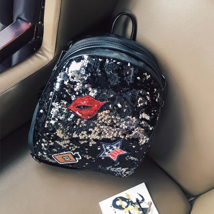 Женский рюкзак с блестками и помадой школьные рюкзаки для отдыха|fashion bookbags|school