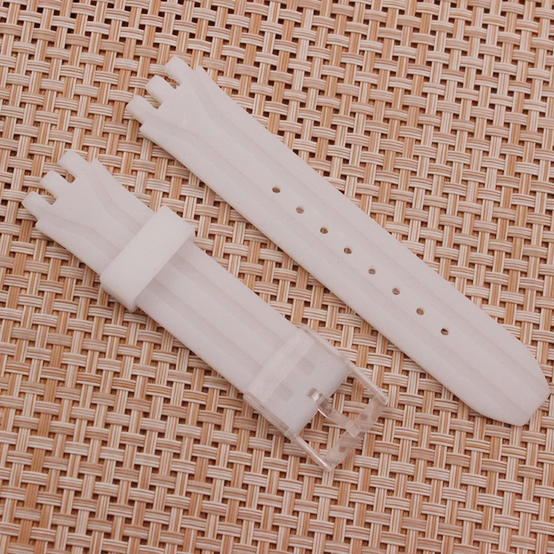 Часы аксессуары для Swatch органический силиконовый ремешок 18 мм для Swatch SUIK400 SUIB400 мужской и женский ремешок для часов
