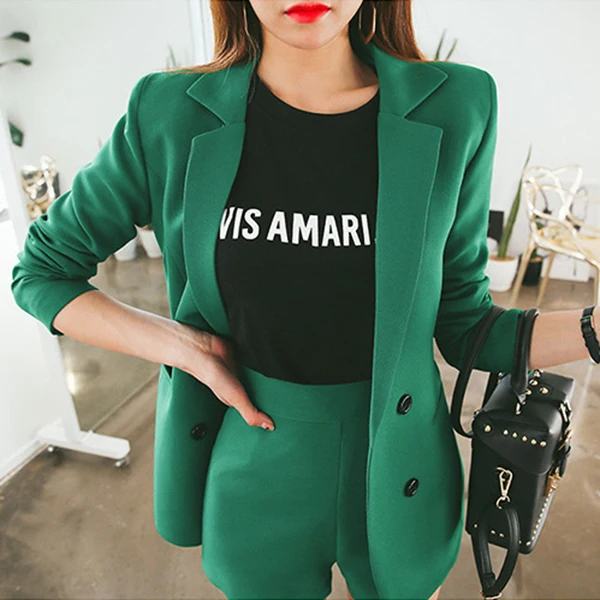 Женский деловой костюм из блейзера и брюк комплект двух предметов | Женская