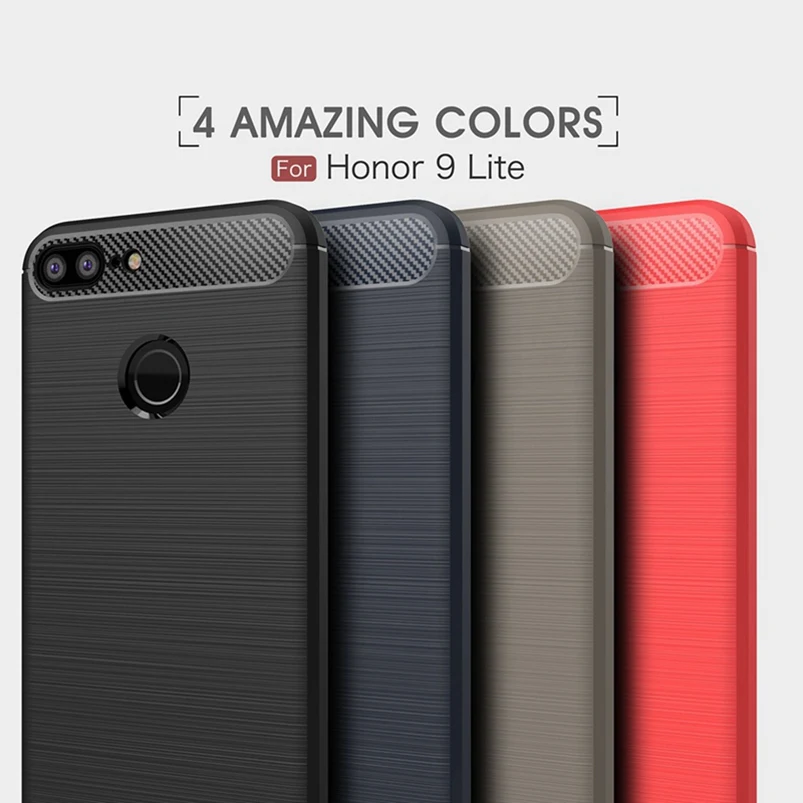УГЛЕРОДНЫЙ чехол для Huawei Honor 9 Lite ТПУ силикон телефона P Smart P20 P8 Pro P9 P10 Mate 10 Coque |