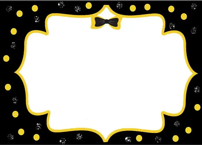 Виниловый фон для студийной фотосъемки 7 Х5 футов с черно-желтой рамкой Wiggles