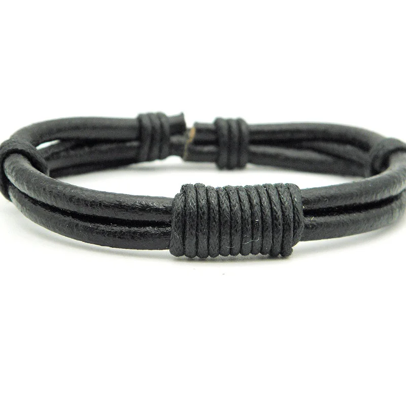 2019 Stylish Men's Real Leather Braided Hemp Bracelets Handmade Vintage Rope Chain Wrap Bracelet Jewelry Gifts Factory Price | Украшения