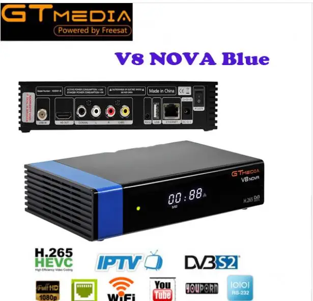 V8 NOVA BLUE 5 шт. GT MEDIA GTMEDIA V8 nova вариант v8 nova синий же, как сел V9 Супер Спутниковый ТВ приемник IP ТВ DVB-S2 - Цвет: V8 NOVA BLUE