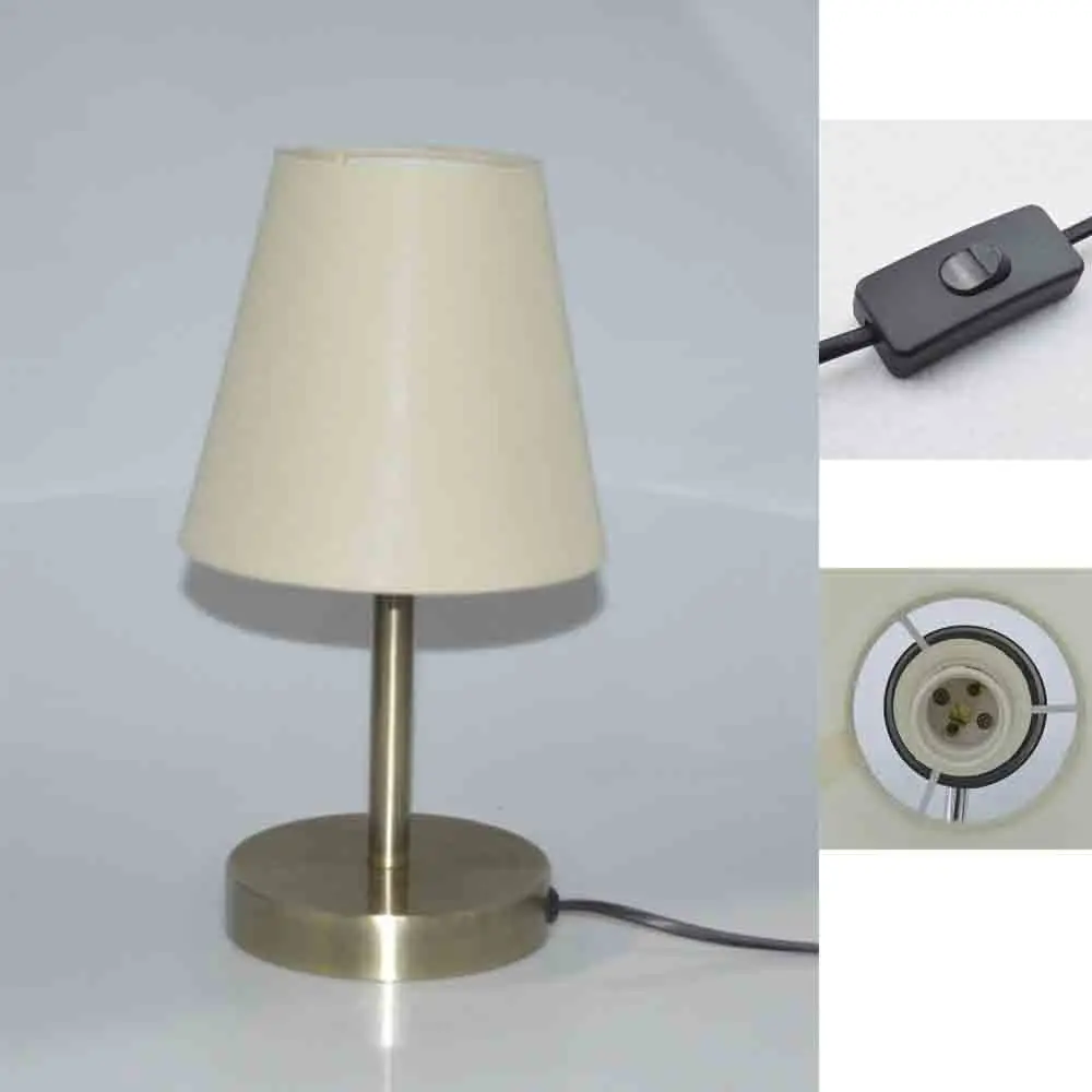 GLW тканевая простая настольная лампа Современная прикроватная тумбочка для