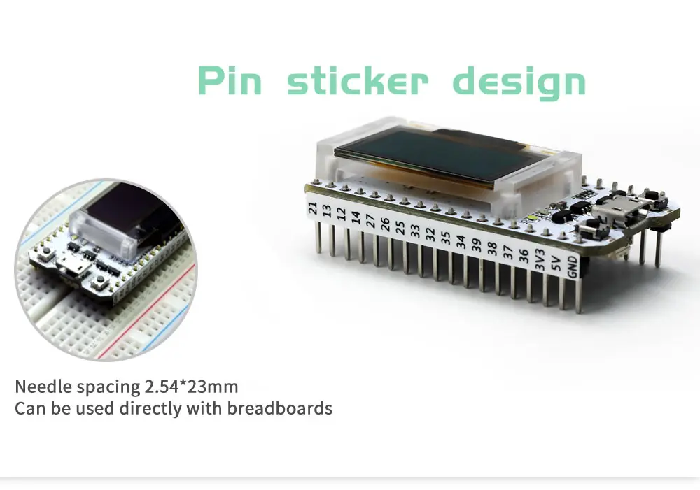 ESP32 Bluetooth wifi комплект синий OLED 0,96 дюймовый дисплей модуль CP2102 32M Flash 3,3 V-7 V интернет-макетная плата для Arduino