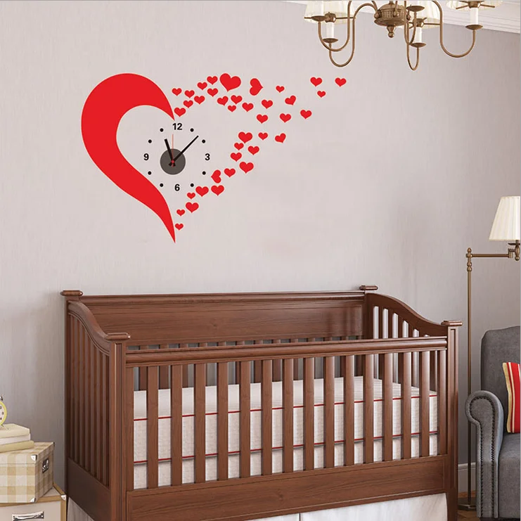 Милые настенные часы 3D сделай сам большие декоративные с мультяшными рисунками