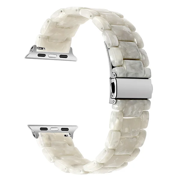Полимерный ремешок для часов iWatch Apple Watch Series 5 4 3 2 1 44 мм 42 мм 40 мм 38 мм ремешок иммитационный керамический ремешок стальной браслет с застежкой