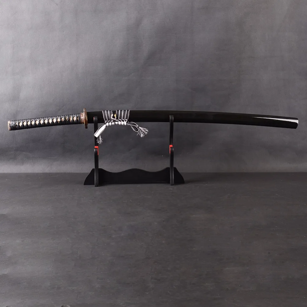 

Brandon Swords Very Sharp Japanese Katana Damascus Folded Steel Samurai Sword Clay Tempered Hamon Training Knife Nice Present