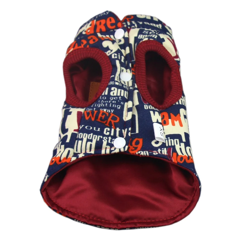 Новая зимняя Двусторонняя одежда для маленьких собак теплый хлопковый жилет