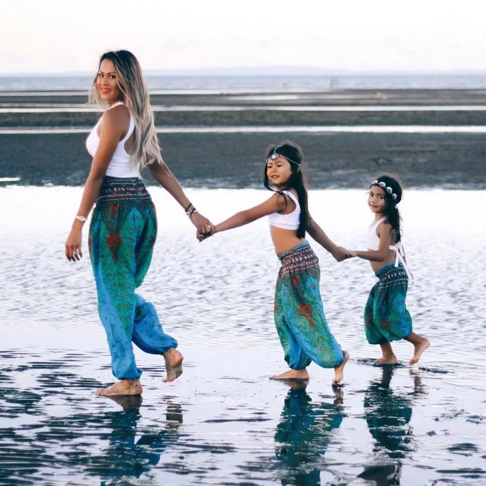 Детские эластичные шаровары с 3D Цифровым принтом для девочек спортивные йоги