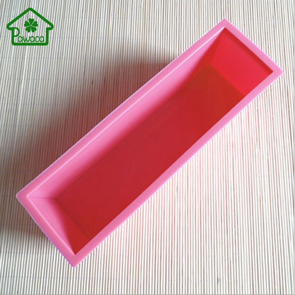 Розовый/Фиолетовый Прямоугольник Силиконовые Мыло каравай формы с