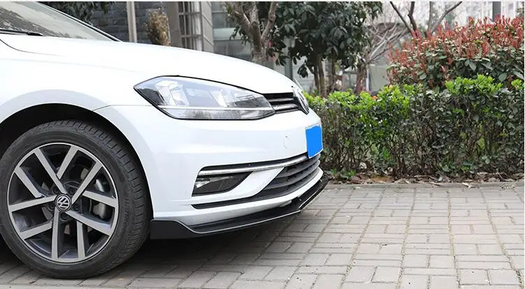 Для Гольфа 7,5 передний бампер Защита выхлопного отверстия Fit Volkswagen Golf7.5 тела набор БАМПЕР СЗАДИ лопатой задний спойлер черный