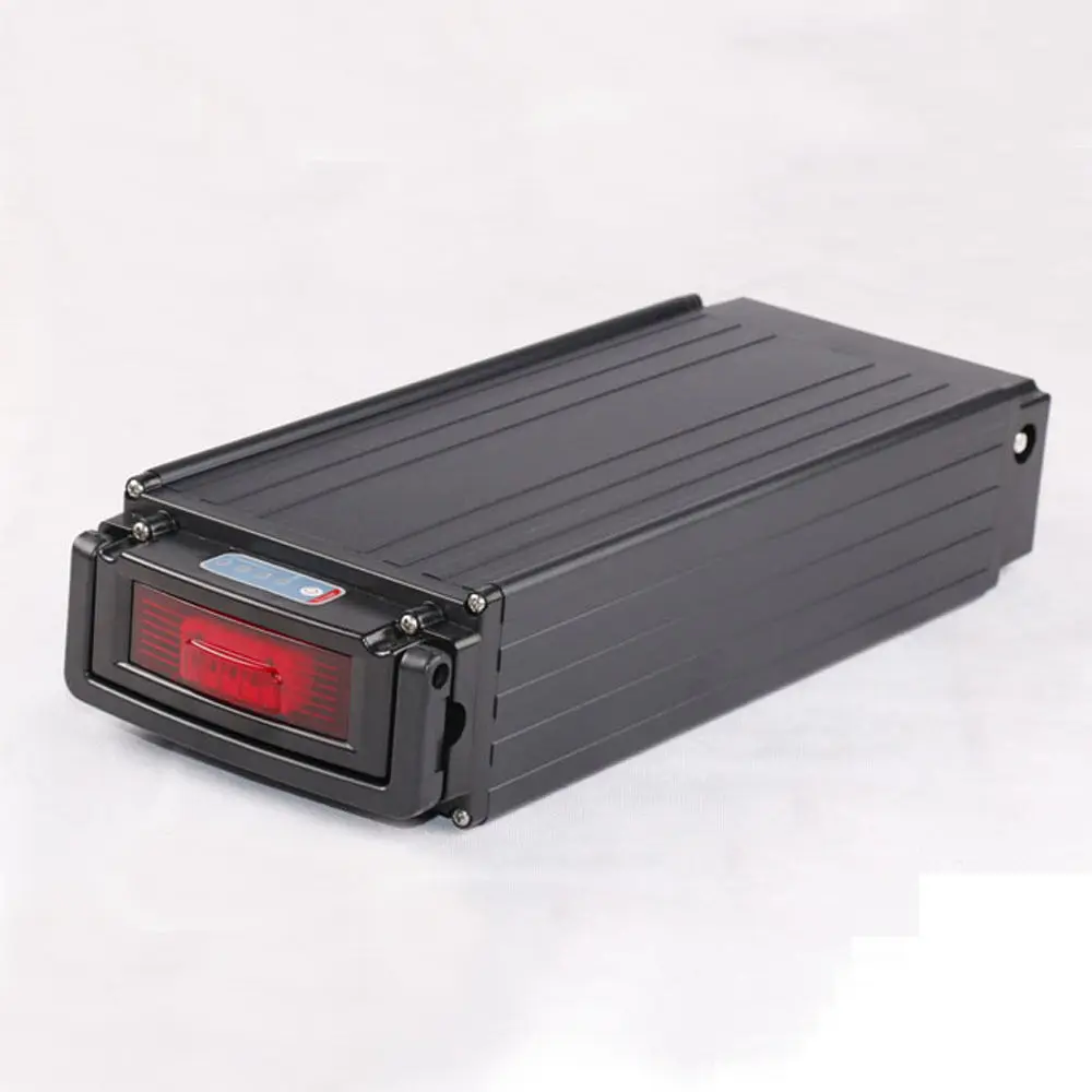48V 20AH Lithium-ion Rack Mount Battery Rear Rack Batts with 54.6V 3Amp Charger for ebike fit 250w 500w 850w 1000W motor