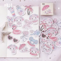 45 pcspack kawaii animals adhesive diy sticker stick label notebook album diary decor student stationery kids gift
