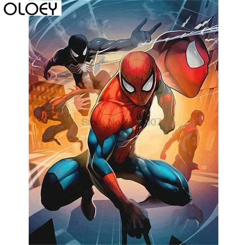 Full Square Drill Avengers Diamond Painting Spiderman 5D DIY Embroidery Special Accessories Cross Stitch Wall Decor | Дом и сад