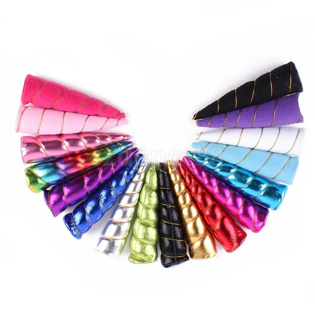 Головной убор с блестящим фетровым наполнителем в виде единорога рогом повязка