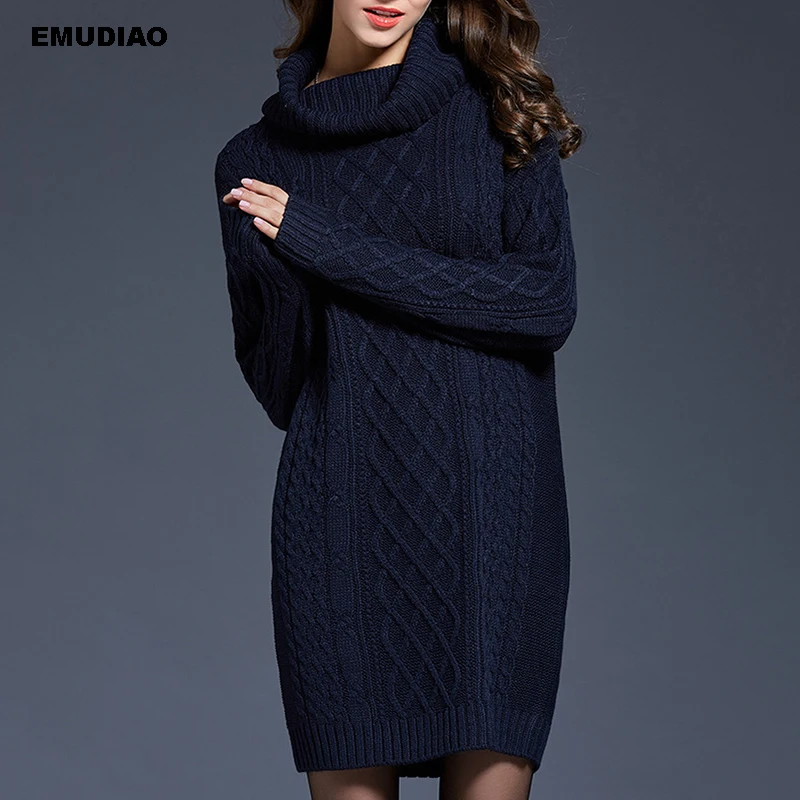 Plus Size Knitted Turtleneck Sweaters Women Solid Long Sleeve Pullover Vestido Autumn Winter 2019 Casual Knitting Female Clothes | Женская
