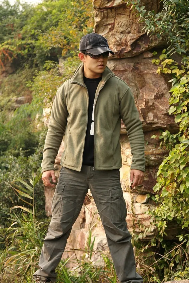 TAD армейский Термальность флис армия Tactical Softshell флиса Polartec Для мужчин куртка