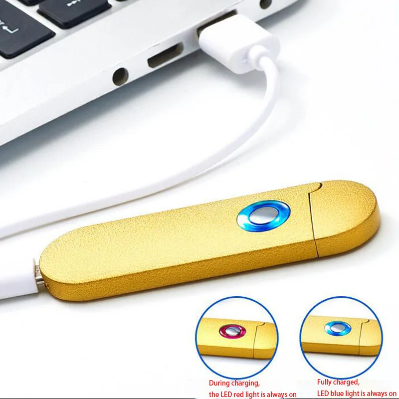 USB Зажигалка электронная Вольфрамовая турбо перезаряжаемая ветрозащитная для
