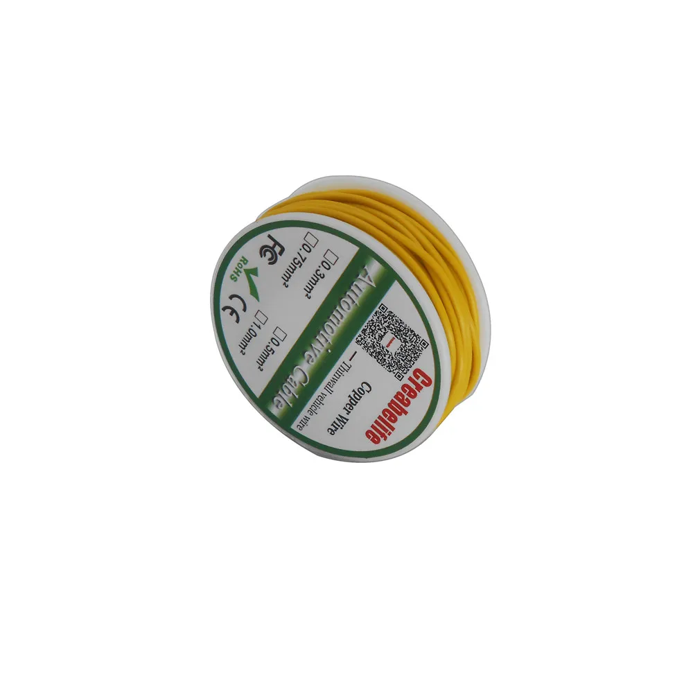 Yellow 6m 6 м/лот катушки посылка 0,75 MM2 Авто кабель 12/24V 24/0. 2 мм многожильный Медный провод ядер Thinwall автомобиль проводное подключение провода - Цвет: Yellow 6m