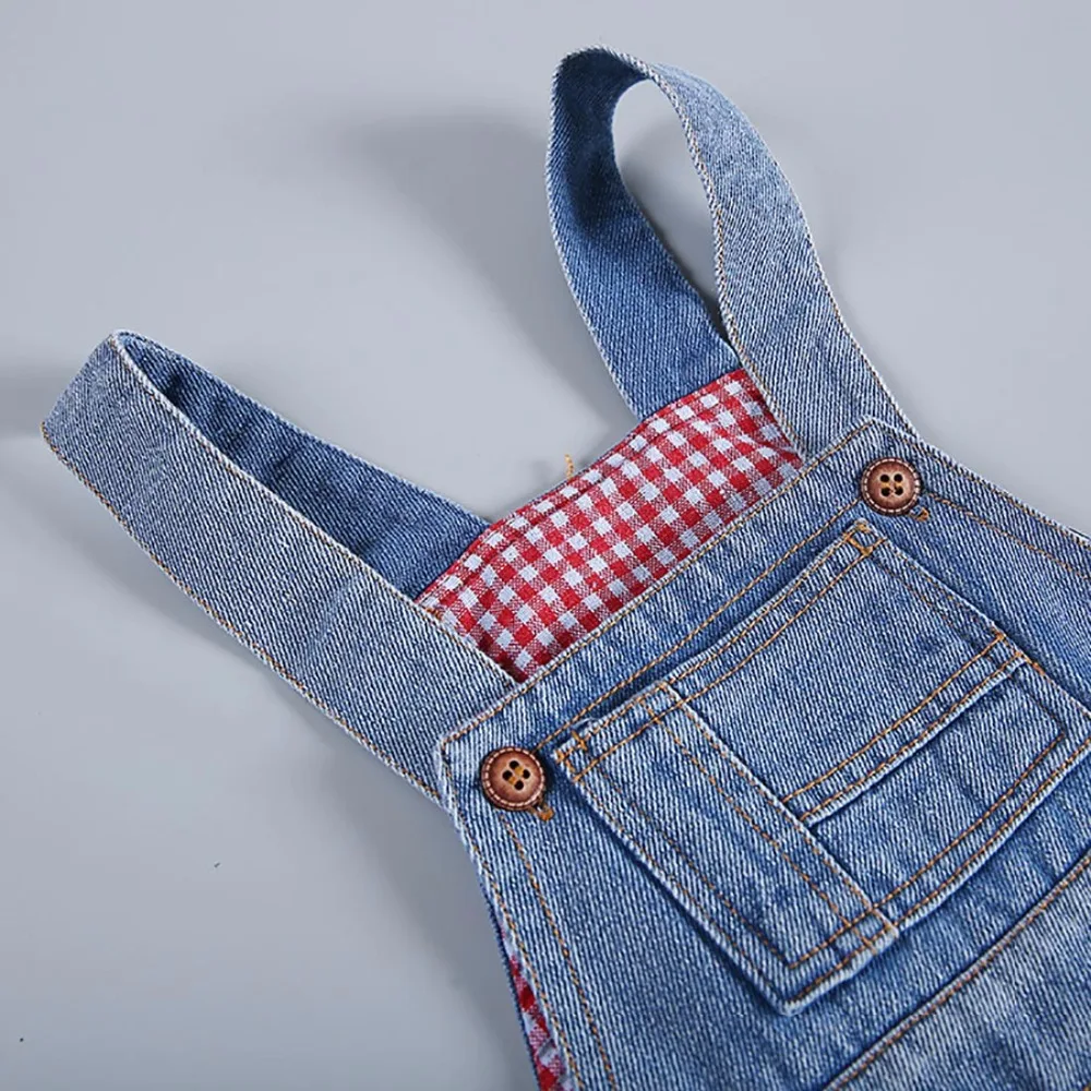 Детские комбинезоны для малышей Новинка 2018 года модные рваные джинсы сезон