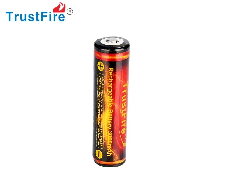 2 шт. TrustFire 100% оригинальный 18650 аккумулятор 3 7 в 3000 мач PCB перезаряжаемые батареи с