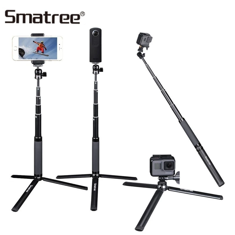 Smatree для экшн камеры DJI Osmo телескопический ручной монопод селфи Палка GoPro Hero 7/6/5/5 с