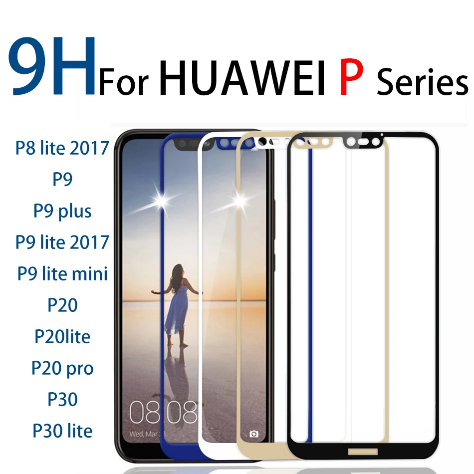 9 H закаленное стекло для huawei p20 p30 lite Полноэкранный протектор huawie p20lite hauwei p8 p9 2017 huwei