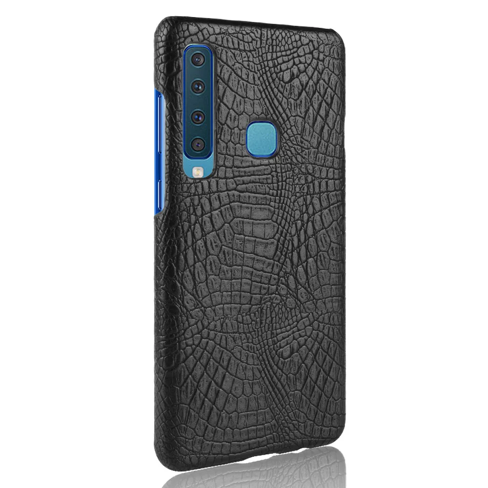 Крокодил футляр для samsung Galaxy A9 2018 крокодил случаи Жесткий Стенд задняя крышка