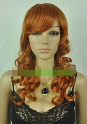 Косплей длинная тёмный оранжевый вьющийся тепла парик USPS в сша j1727|wig cosplay|wig dyeswigs