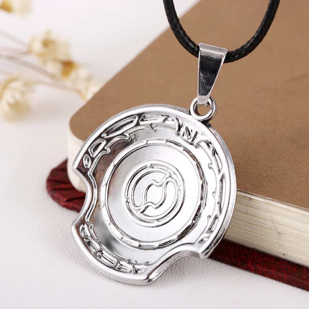 J-J Dota 2 Necklaces Immortal Champion Shield Pendant Necklace for Men Women TI 5 Aegis of Champions Jewelry Cosplay key holder |