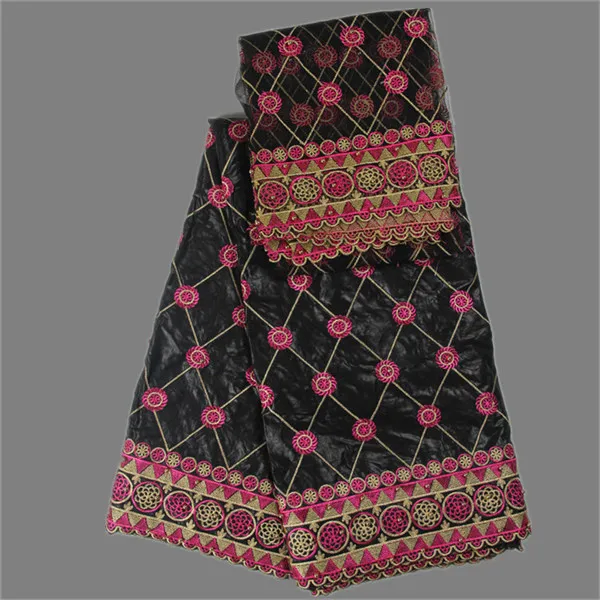 Amazing wedding dress material set African embroidery bazin riche lace fabric matching 2yards of French net NBN22 | Дом и сад