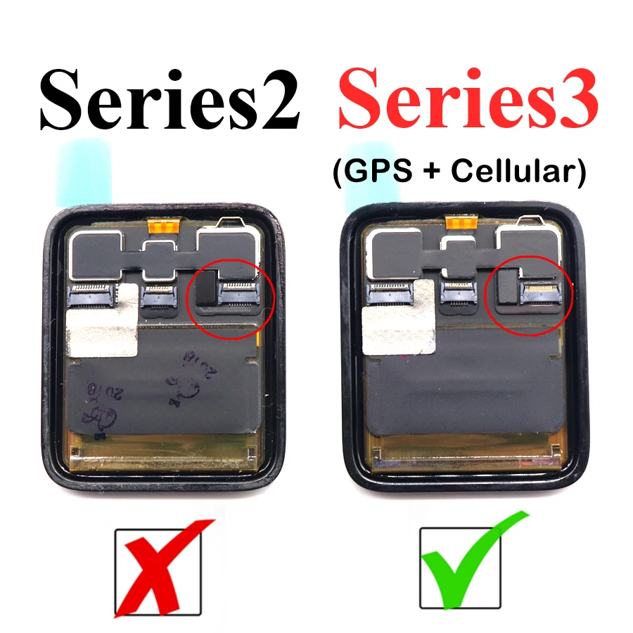 Бесплатная доставка GPS + сотовый телефон для Apple Watch Series 3 ЖК дисплей сенсорный