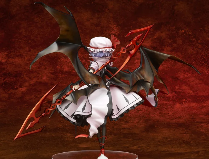 Фигурка действий аниме Touhou Project Remilia Scarlet PVC Collection Model toys brinquedos размером 22 см для подарка на Рождество.