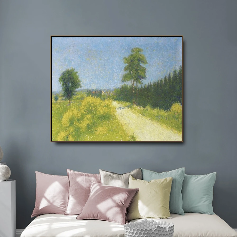 

Country Road by Cezanne Canvas Painting Calligraphy Poster Prints Living Room House Wall Art Painting Home Decoration Picture