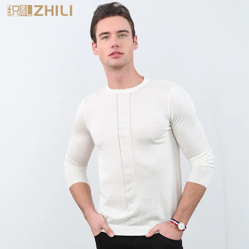 

ZHILI Men's T-Shirt Long Sleeve Basic Crew Neck Tee