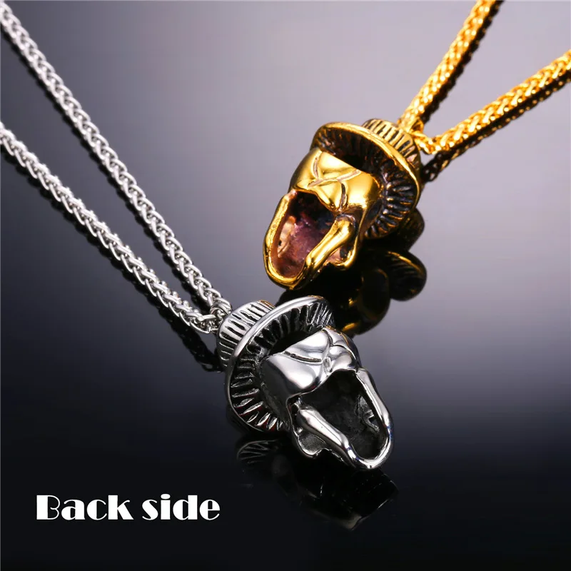 Цепочка из нержавеющей стали/золотого цвета для мужчин подвеска в виде скелета