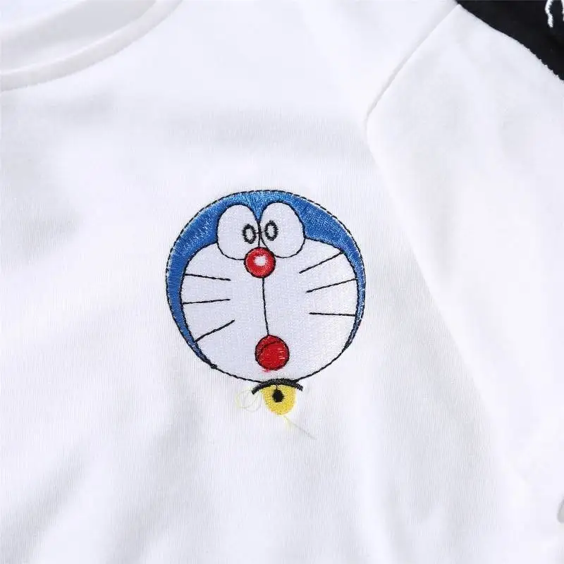 Женская футболка с героями мультфильма Doraemon летняя уличная одежда в стиле