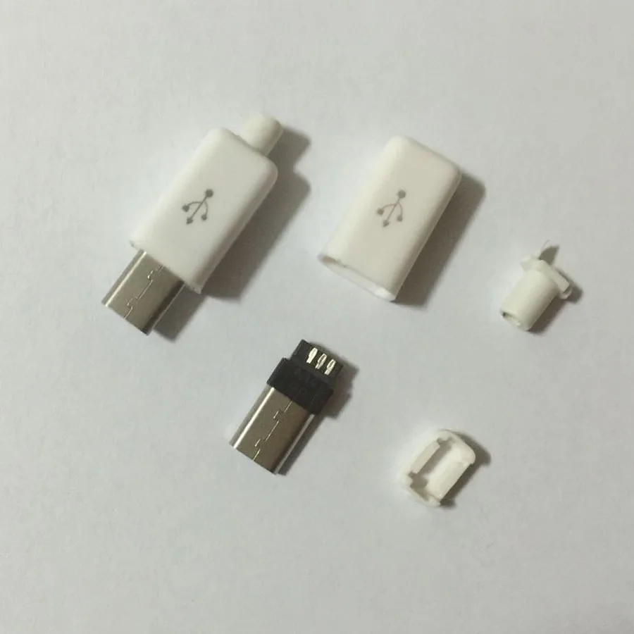 10 шт./лот Micro USB 5-контактная штепсельная вилка сварного типа USB-разъем для зарядки