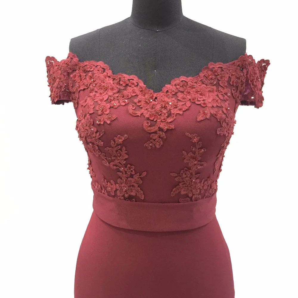 2017 осенне зимние новейшие в наличии Бордовые Платья для подружки невесты с