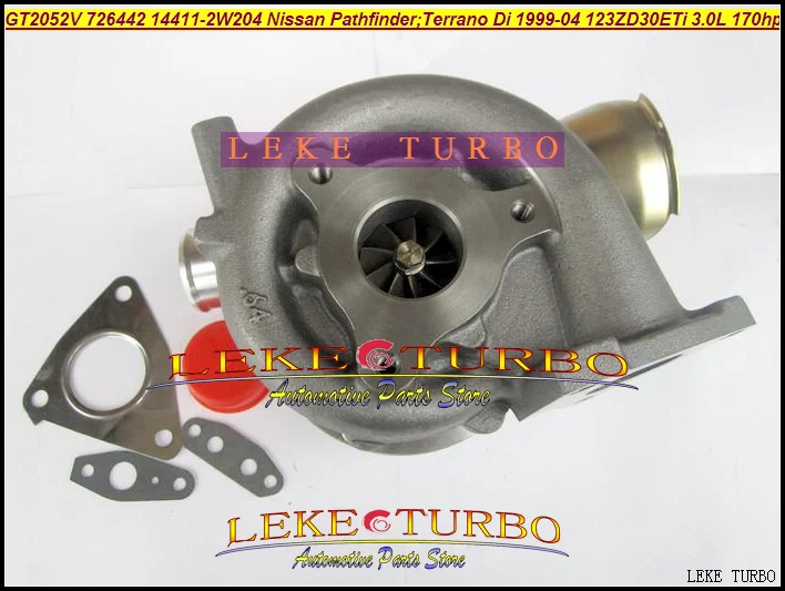 Турбина GT2052V 726442-0004 726442 14411-2W204 14411-2W20A Турбокомпрессор Для NISSAN Pathfinder TERRANO ZD30ETi 3.0L D