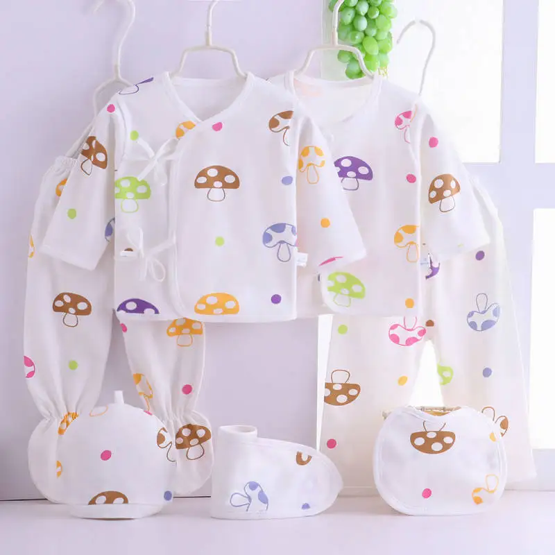 Светло-голубой Emotion Moms/комплект хлопковой одежды для малышей; комбинезон для новорожденных; одежда для малышей; сезон весна-лето; Babygirl; 7 шт./компл - Цвет: Светло-голубой