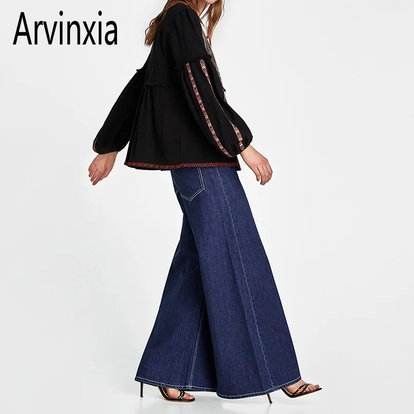 Arvinxia ZA/осенние винтажные женские пальто с этническим цветочным принтом новые